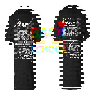 Welcome Back To School Lunch Lady Cafeteria Tie Dye Leopard T-Shirt | Seseable CA