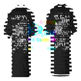 We're All Different But We Swim Together Elementary Teacher T-Shirt - Thegiftio UK