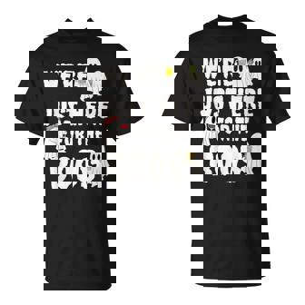 We're Just Here For The Boos Halloween Ghost T-Shirt - Thegiftio UK