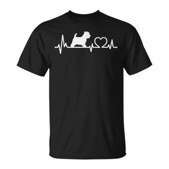 West Highland Terrier Westie Heart Rate Dog T-Shirt - Geschenkecke