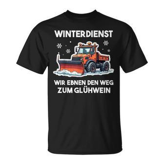 Winterdienst Schneepflugfahrer Humor Schneepflug T-Shirt - Geschenkecke