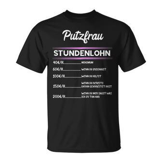 Women's Cleaning Woman “Zeitwhn Putzkraft Putzfee” T-Shirt - Geschenkecke