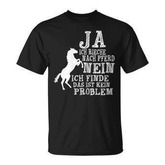 Women's Ja Ich Rieche Nach Pferde Horse Sayings Horse Girl T-Shirt - Geschenkecke