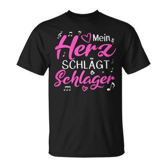 Women's Mein Herz Schlagermusik Bat Princess T-Shirt - Geschenkecke