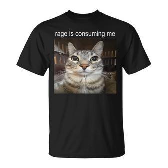 Wuterzehrt Mich Dummes Starrendes Katzen-Meme T-Shirt - Geschenkecke