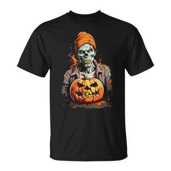 Zombie And Pumpkin T-Shirt - Geschenkecke