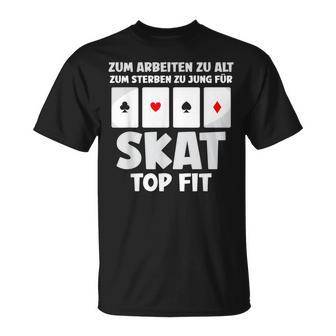 Zum Work Zu Alt Für Skat German Langu T-Shirt - Geschenkecke