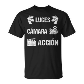 ¡Luces Cámara Acción Frase De Director De Cine O Cineasta Camiseta unisex - Regaloses