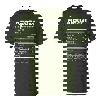 Appetizer Nutrition Facts Thanksgiving Christmas T-Shirt - Monsterry