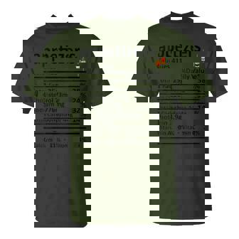 Appetizers Nutrition Food Facts Thanksgiving Costume Xmas T-Shirt - Monsterry