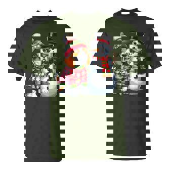Beagle Ugly Christmas Sweater Snowman T-Shirt - Monsterry