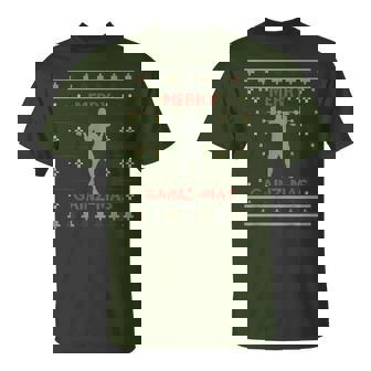 Bodybuilding Ugly Christmas Sweater Weightlifting Gym Xmas T-Shirt - Seseable