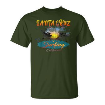 California Santa Cruz Surfing T-Shirt - Seseable