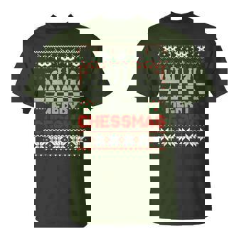 Chess Player Merry Chessmas Christmas Ugly Sweater T-Shirt | Mazezy