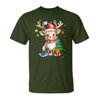 Christmas Children Reindeer Red Nose T-Shirt - Geschenkecke