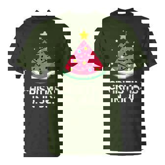 Christmas In July With Watermelon Tree For Summer Xmas T-Shirt - Thegiftio UK