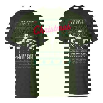 This Is My Christmas Pajama Cheerleading Ugly Sweater T-Shirt - Thegiftio