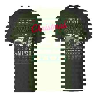 This Is My Christmas Pajama Jiu Jitsu Ugly Sweater T-Shirt | Mazezy