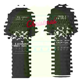 This Is My Christmas Pajama Rugby Ugly Sweater T-Shirt - Thegiftio