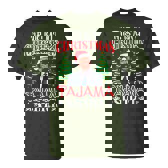This Is My Christmas Pajama Trump Santa Hat Xmas T-Shirt - Seseable