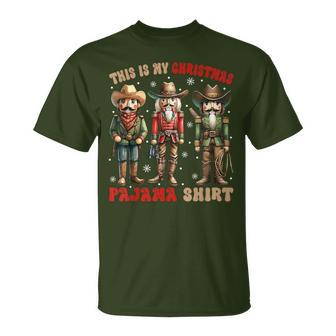 Christmas Pajamas Cowboy Nutcracker Pajamas Christmas T-Shirt - Thegiftio UK