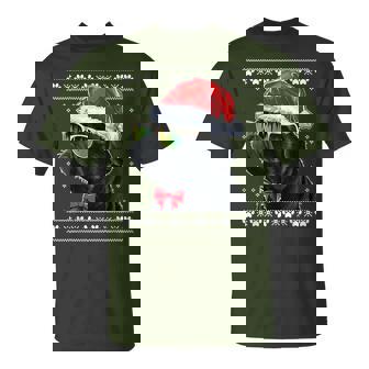 Christmas Pug Dog Mom Dad Black Pug Ugly Christmas Sweater T-Shirt - Thegiftio UK