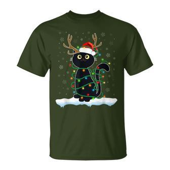 Christmas Pyjamas Reindeer Cat T-Shirt - Geschenkecke