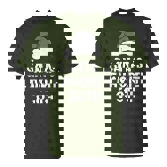 Christmas Santa's Favorite Goth Xmas Pajama Gothic T-Shirt - Seseable