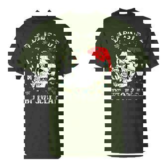 Christmas Skeleton Dead Inside But Jolly Af Christmas T-Shirt - Monsterry