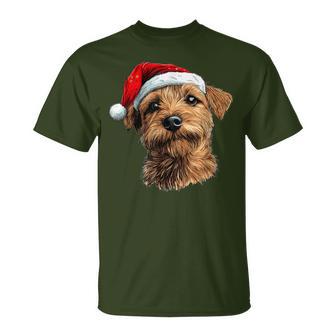 Cute Norfolk Terrier Christmas Print T-Shirt - Geschenkecke