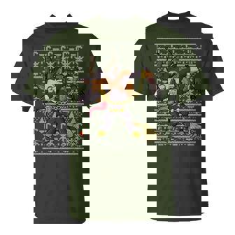 Dabbing Krampus Ugly Christmas Sweater Pattern T-Shirt - Thegiftio