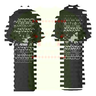 Dachshund Ugly Christmas Sweater Pajama T-Shirt - Seseable