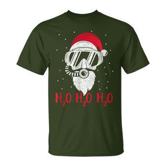 Diving Santa Claus H2o H2o H2o Xmas Diving T-Shirt - Geschenkecke