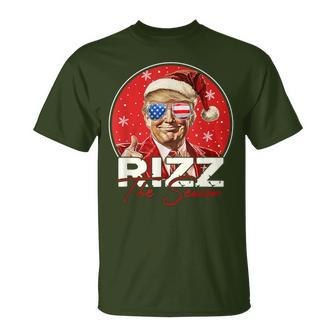 Donald Trump Rizz The Season Christmas Santa Hat T-Shirt - Thegiftio UK
