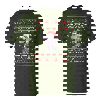 Elephant Ugly Christmas Sweater Xmas Lights Family Matching T-Shirt | Seseable CA