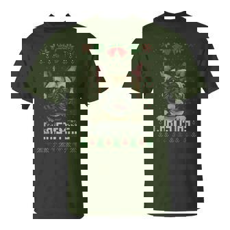 French Bulldog Ugly Christmas Sweater Dog Lovers T-Shirt | Seseable UK