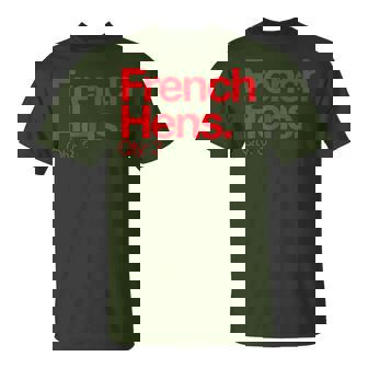 French Hens Q 3 Minimalist 12 Days Of Christmas T-Shirt - Monsterry