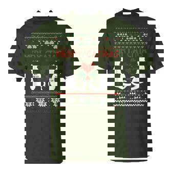 Merry Catmas Ugly Christmas Sweater T-Shirt - Seseable