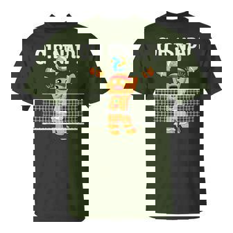 Gingerbread Man Oh Snap Christmas Volleyball Player Blocker T-Shirt | Mazezy