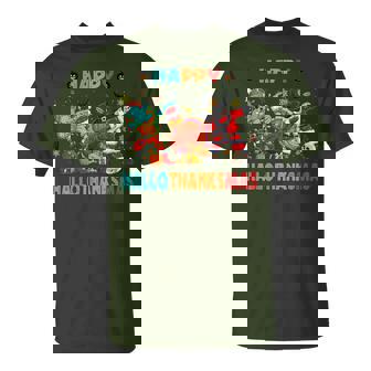 Happy Hallothanksmas Dabbing Christmas Halloween Turkey T-Shirt - Monsterry