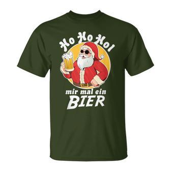 Ho Ho Hol Mir Mal Ein Bier Christmas Father Christmas T-Shirt - Geschenkecke