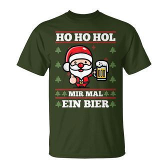 Ho Ho Hol Mir Mal Ein Bier Ugly Christmas S T-Shirt - Geschenkecke