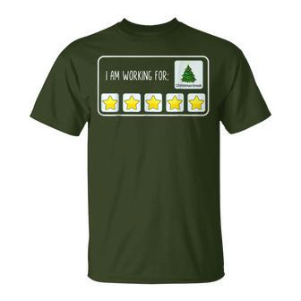 I'm Working For Christmas Break 5 Stars Christmas Teacher T-Shirt - Thegiftio UK