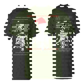 Kinda Merry Kinda Scary Ugly Christmas Sweater Skeleton T-Shirt - Thegiftio UK