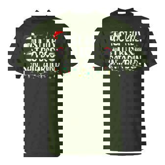 Most Likely To Boss Santa Around Family Christmas T-Shirt - Thegiftio