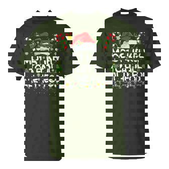 Most Likely To Eat All The Food Matching Christmas T-Shirt - Seseable