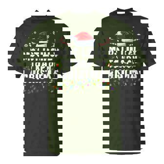 Most Likely To Nap On Christmas Ugly Christmas Sweater T-Shirt - Thegiftio UK