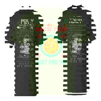 A Lovely Cheese Pizza Matching Family Pizza Ugly Christmas T-Shirt - Monsterry