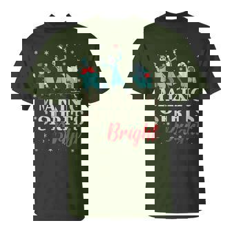 Making Spirits Bright Christmas Haunted Ghosts T-Shirt - Thegiftio UK