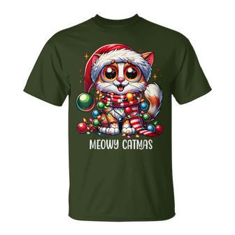 Meowy Catmas Cat Kitten Christmas Outfit Women's Christmas T-Shirt - Geschenkecke